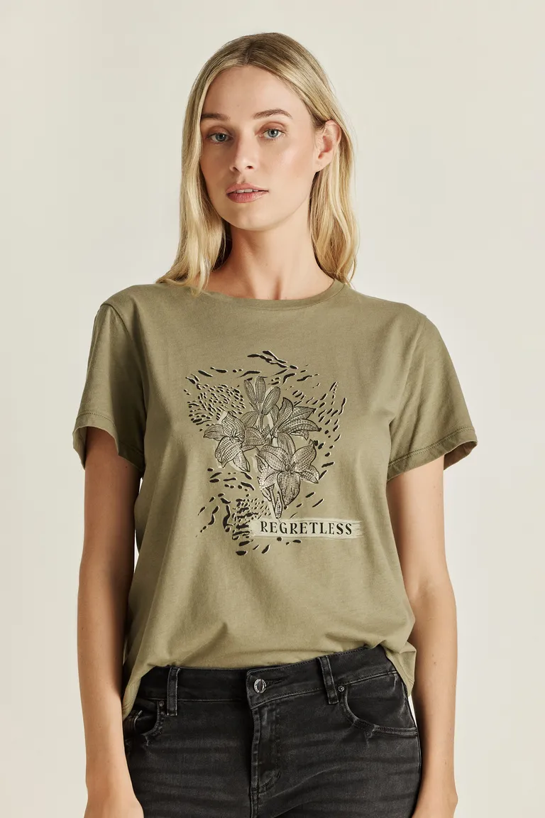 Remera de algodón pima con estampa exclusiva en combinación con foil de Tucci en Remeras para argentina