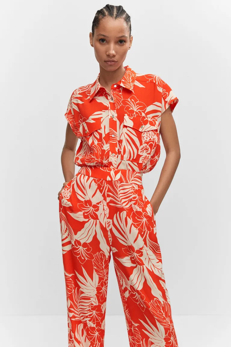Camisa oversize estampado tropical de Mango en Camisas para argentina