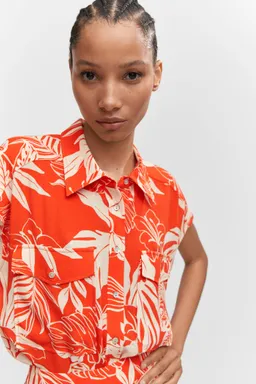 Camisa oversize estampado tropical de Mango en Camisas para argentina