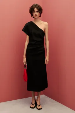 Vestido lino asimétrico de Mango en Vestidos para argentina