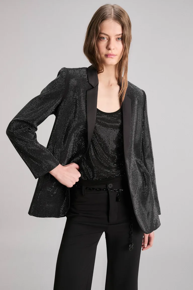Blazer de corte regular con detalles en satén y aplicaciones de Kosiuko en Blazers para argentina