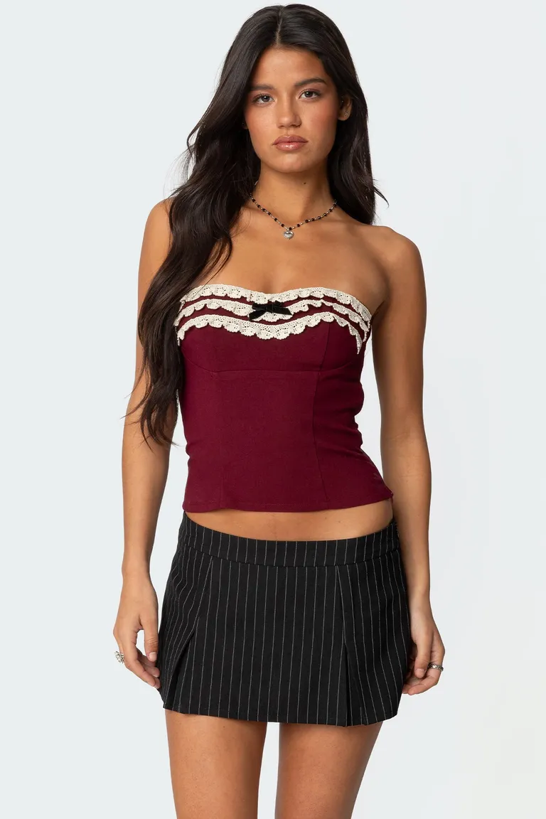 Top strapless con volantes de Edikted en Tops para argentina