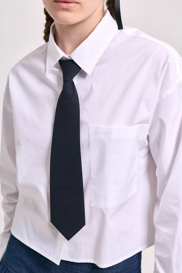 Camisa de corte clásico con corbata desmontable y bolsillo frontal de 47 Street en Camisas para argentina