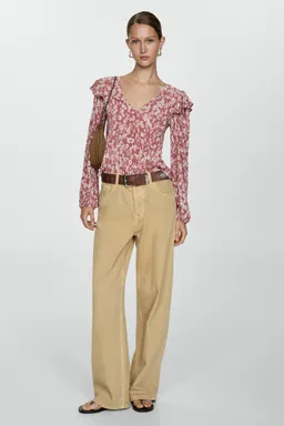 Blusa estampada volantes de Mango en Blusas para argentina