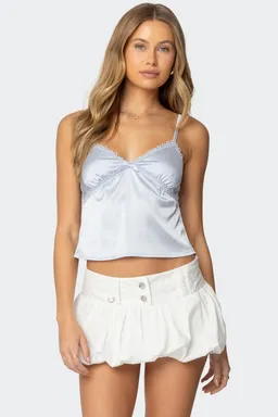 Musculosa imani efecto satén de Edikted en Tops para argentina
