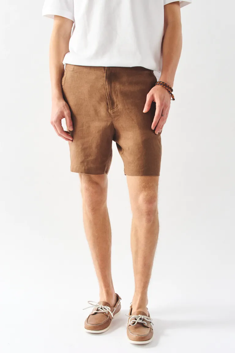 Bermuda de corte clásico en tela de lino para hombre de Bensimon en Bermudas y Shorts para argentina