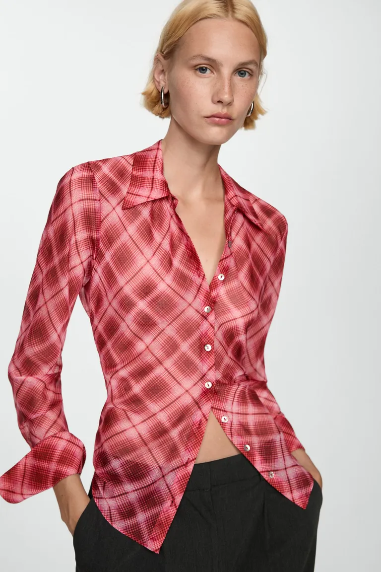 Camisa estampada cuadros de Mango en Camisas para argentina