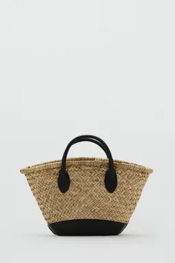 Capazo pequeño fibra natural de Mango en Bolsos y Carteras para argentina