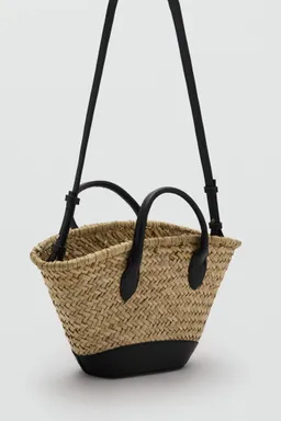 Capazo pequeño fibra natural de Mango en Bolsos y Carteras para argentina