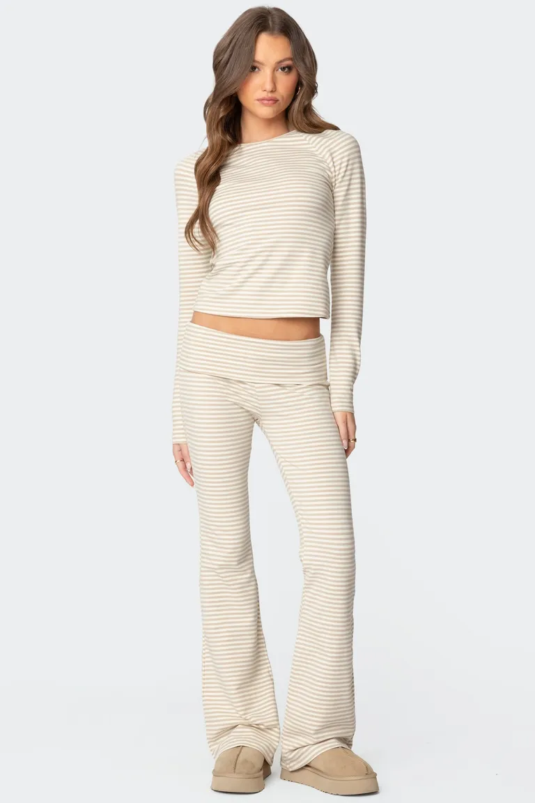 Leggings acampanados rayas kaeli de Edikted en Pantalones para argentina