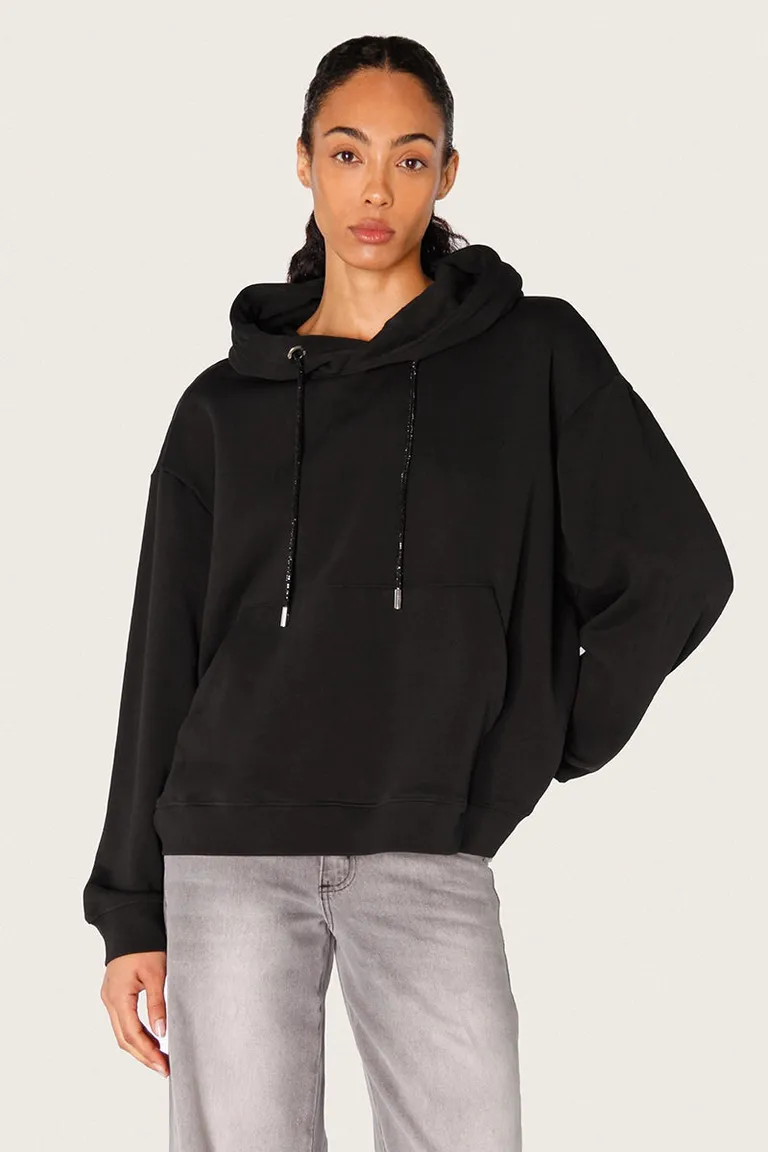 Buzo negro oversized de algodón con detalles exclusivos de Sofia Sarkany en Buzos y Sweaters para argentina