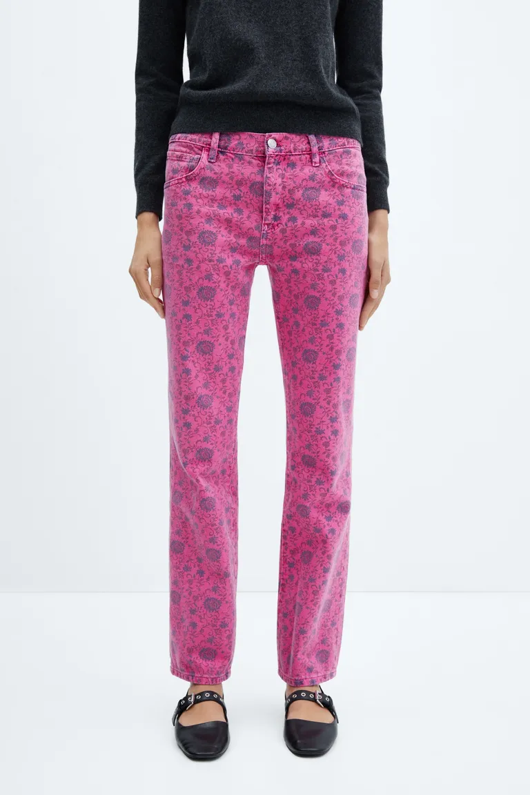 Jeans rectos estampados de Mango en Pantalones para argentina