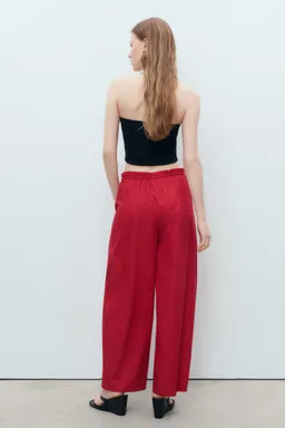 Pantalón paper bag algodón de Mango en Pantalones para argentina