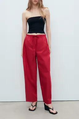 Pantalón paper bag algodón de Mango en Pantalones para argentina