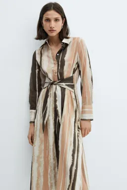 Vestido camisero tiedye lazo de Mango en Vestidos para argentina