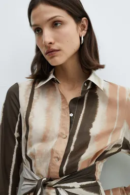 Vestido camisero tiedye lazo de Mango en Vestidos para argentina