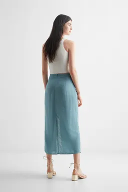 Falda midi con nudo de Mango Teen en Faldas para argentina