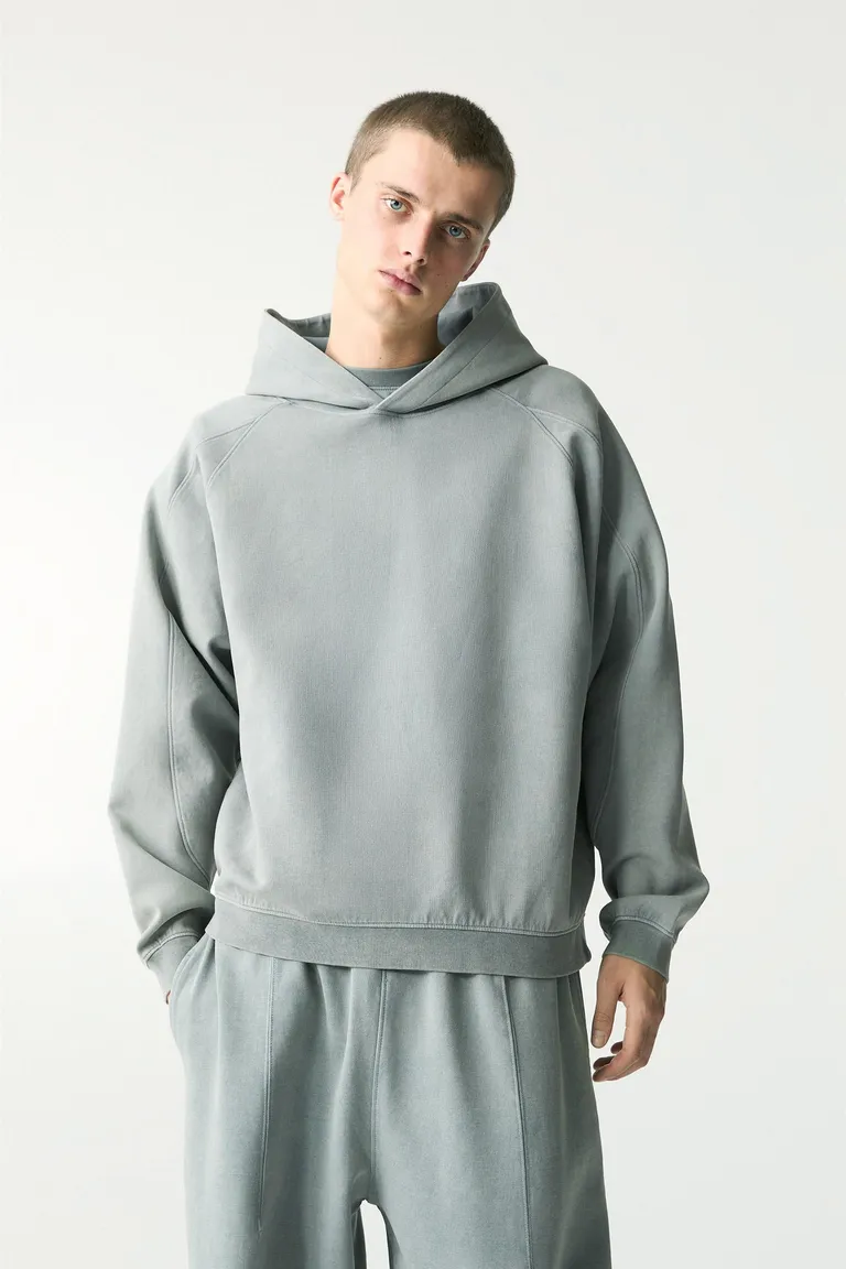 Sudadera capucha interlock lavada de Pull&Bear en Buzos y Sweaters para argentina
