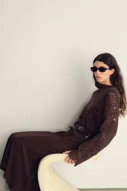 Jersey crochet flores de Mango en Buzos y Sweaters para argentina