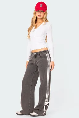 Jeans tiro bajo cintas de Edikted en Pantalones para argentina
