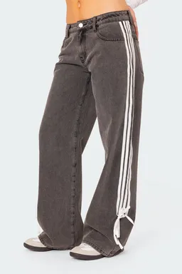 Jeans tiro bajo cintas de Edikted en Pantalones para argentina