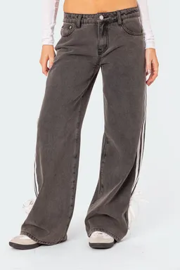Jeans tiro bajo cintas de Edikted en Pantalones para argentina