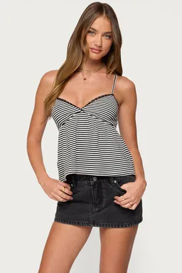 Top babydoll rayado orietta de Edikted en Tops para argentina