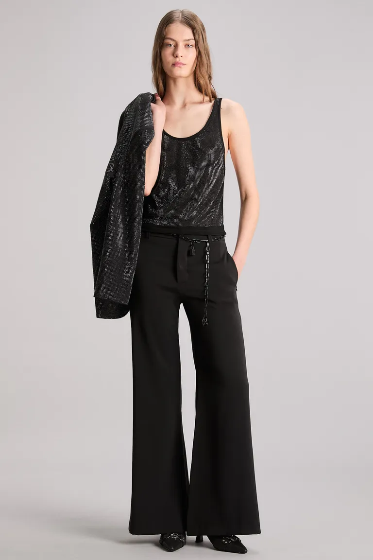 Top de tul con detalles metálicos, diseño slim y elegante para ocasiones especiales de Kosiuko en Tops para argentina