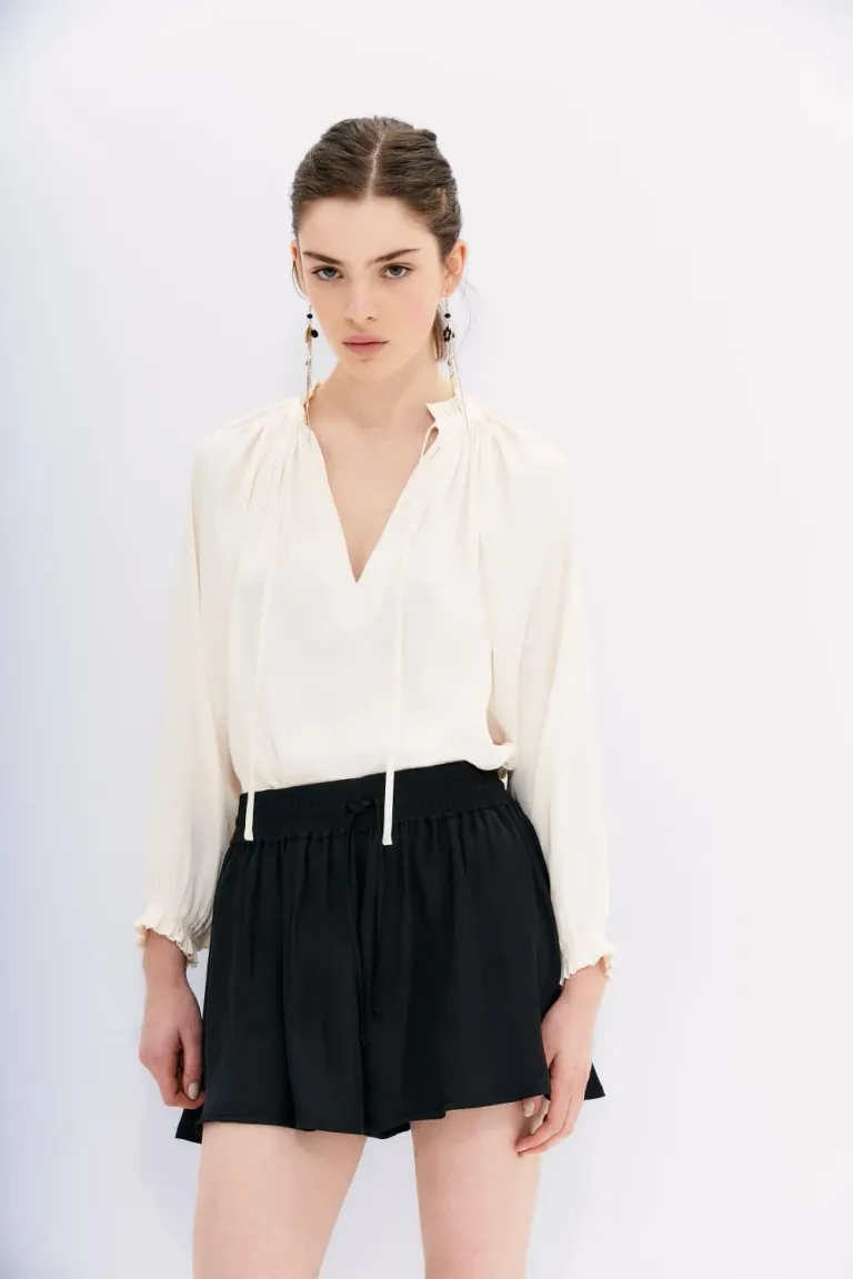 Short de corte súper amplio con efecto de falda y cintura elastizada de Rapsodia en Shorts para argentina