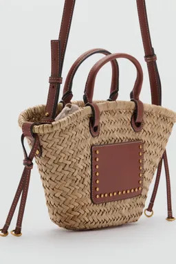 Capazo pequeño fibra natural de Mango en Bolsos y Carteras para argentina