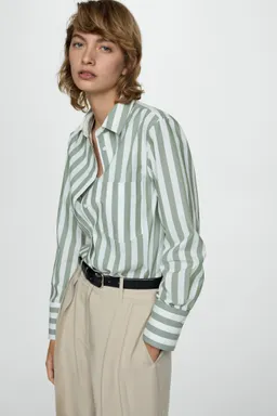 Camisa algodón rayas de Mango en Camisas para argentina