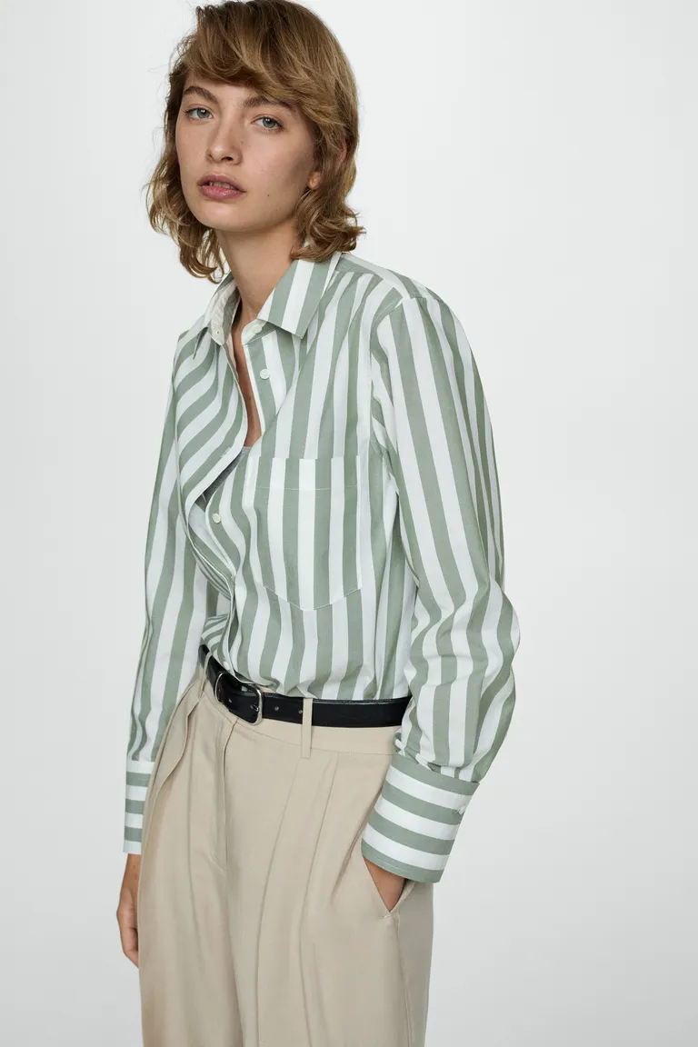 Camisa algodón rayas de Mango en Camisas para argentina