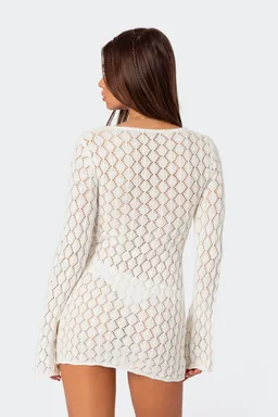 Brie minivestido crochet aberturas de Edikted en Vestidos para argentina
