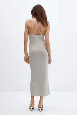 Vestido lúrex espalda cruzada de Mango en Vestidos para argentina