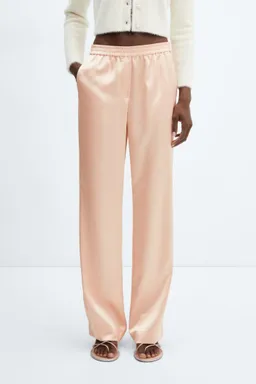 Pantalón satinado elástico de Mango en Pantalones para argentina