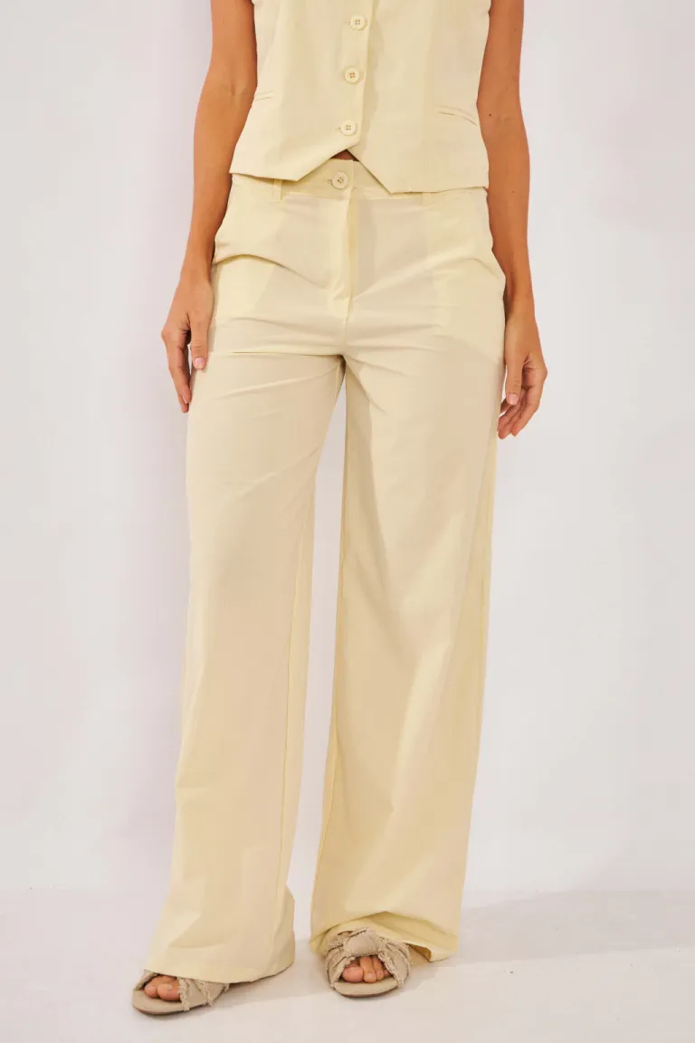 Pantalón sastre de corte amplio y pinzas, perfecto para looks formales y sofisticados de Belle en Pantalones para argentina