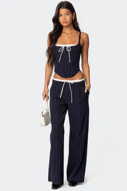 Pantalones rayas cutout ajustable de Edikted en Pantalones para argentina