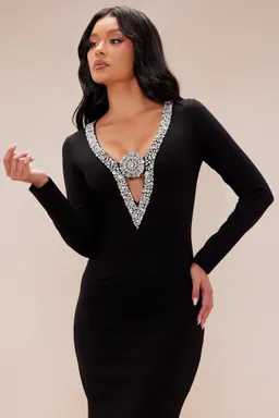 Maxi vestido adornado desiree de Fashion Nova en Vestidos para argentina