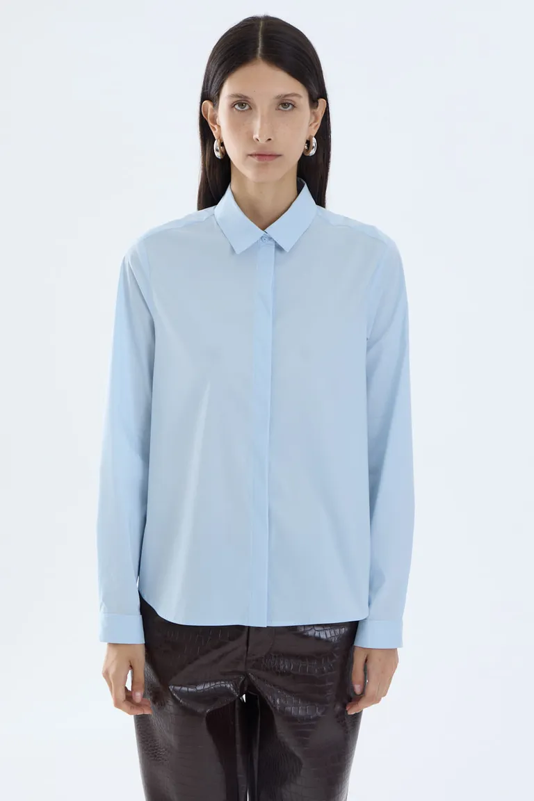 Camisa de manga larga con cuello y calce recto de Portsaid en Camisas para argentina