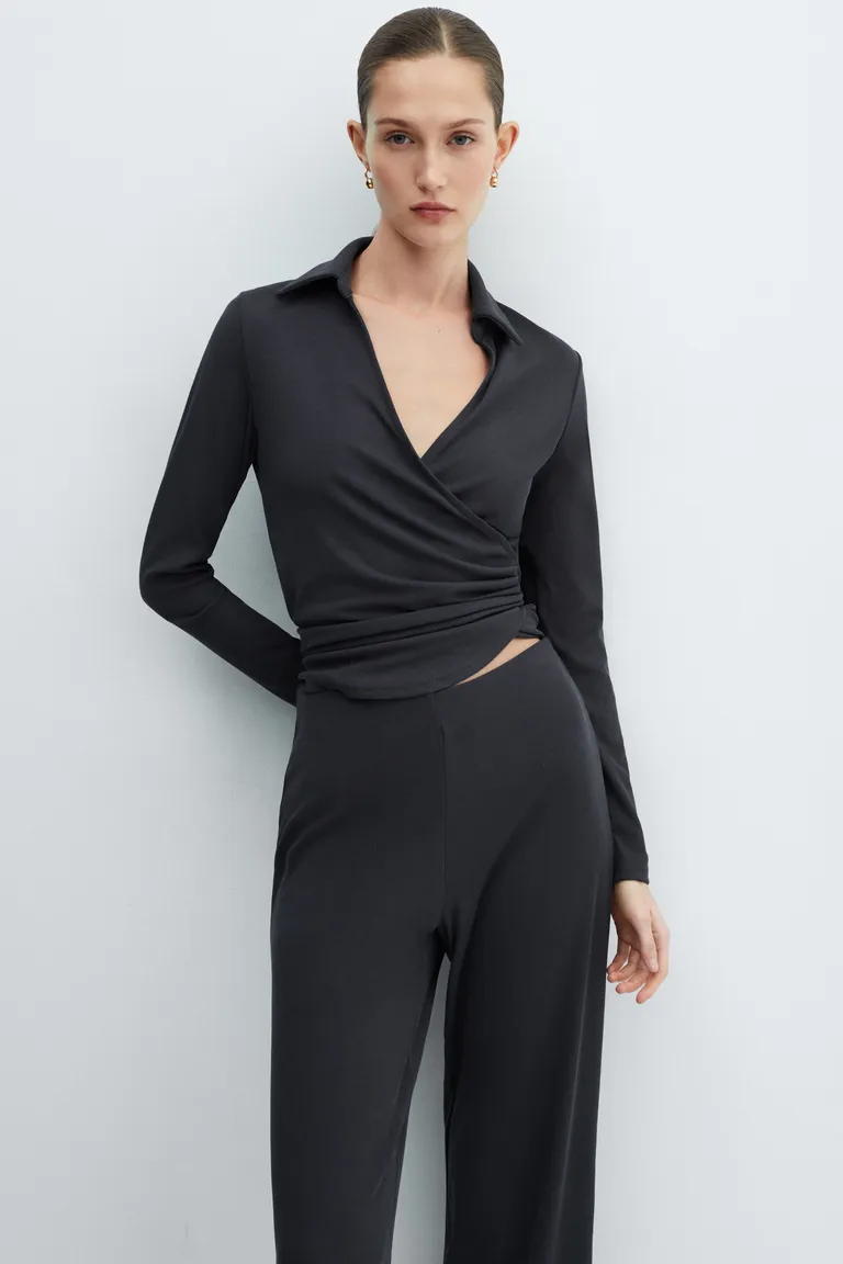 Pantalón wideleg cintura elástica de Mango en Pantalones para argentina