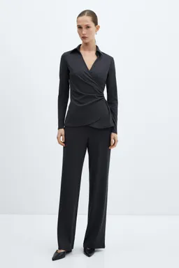 Pantalón wideleg cintura elástica de Mango en Pantalones para argentina