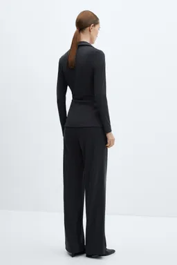 Pantalón wideleg cintura elástica de Mango en Pantalones para argentina