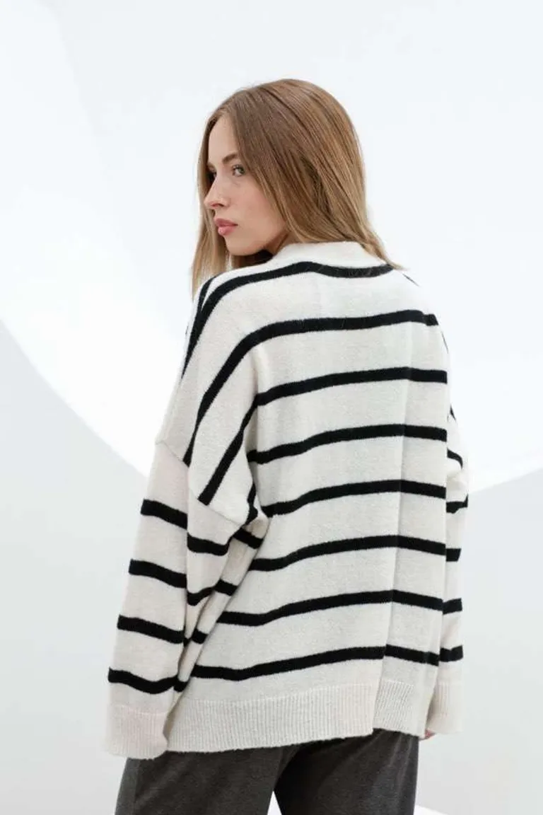 Saco de Frizz Rayado de Hesed en Buzos y Sweaters para argentina