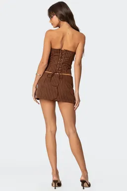 Corset jennifer rayas con cordones de Edikted en Ropa Interior y Medias para argentina