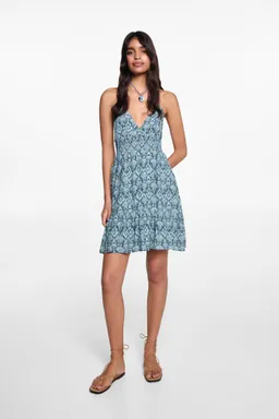 Vestido estampado fruncido de Mango Teen en Vestidos para argentina
