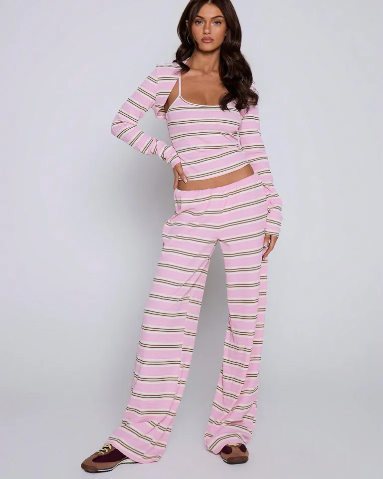 Pantalones rayados de pierna ancha de Musera en Pantalones para argentina