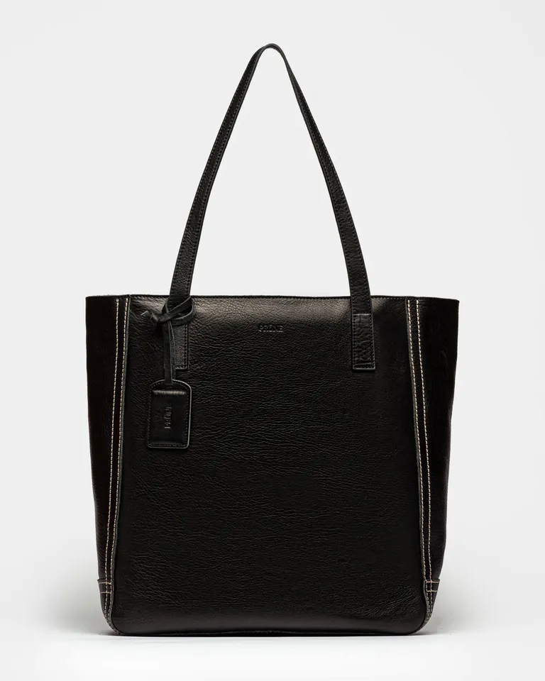 Bolso Shopper Vera en Cuero Vegetal Liso - Amplío y Práctico para Laptop de Prüne en Bolsos y Carteras para argentina