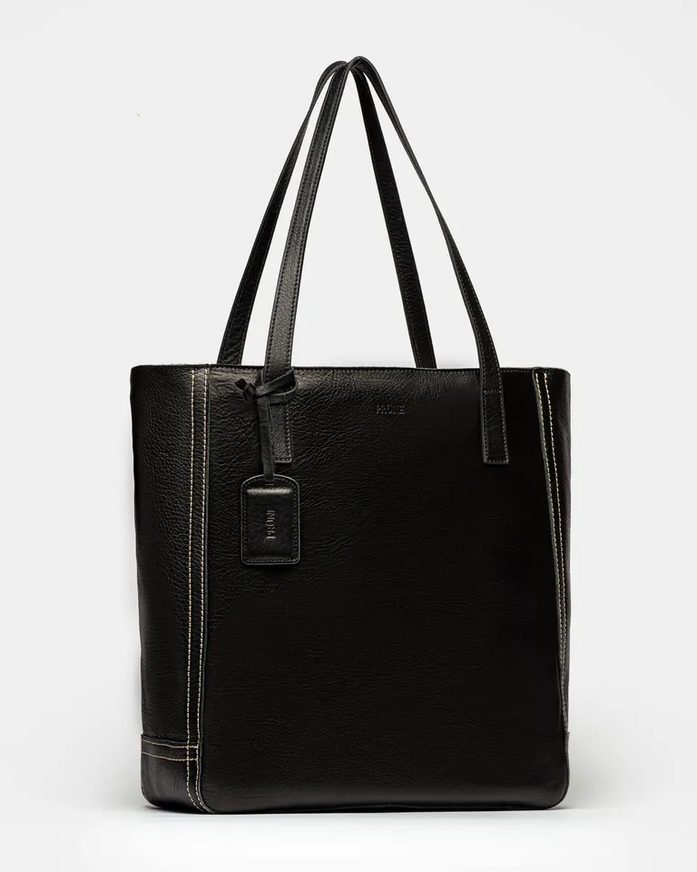 Bolso Shopper Vera en Cuero Vegetal Liso - Amplío y Práctico para Laptop de Prüne en Bolsos y Carteras para argentina