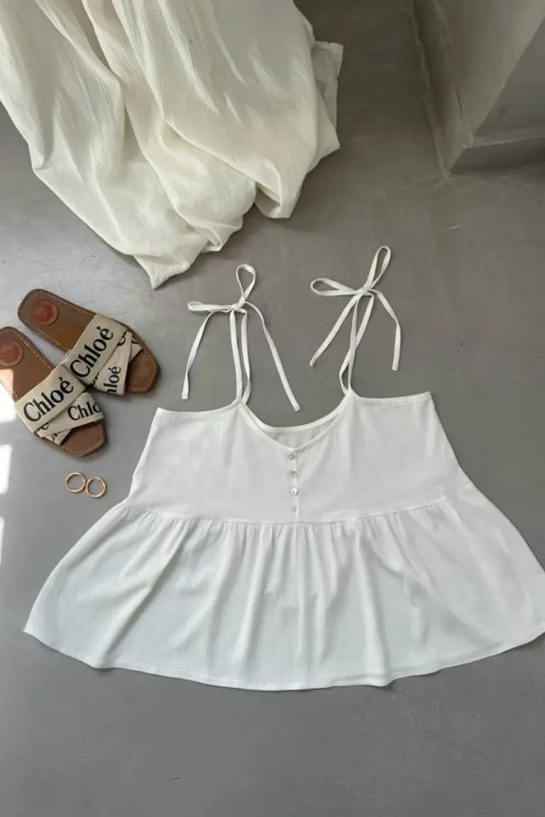 Blusa Bretel Con Vuelo de Hesed en Blusas para argentina