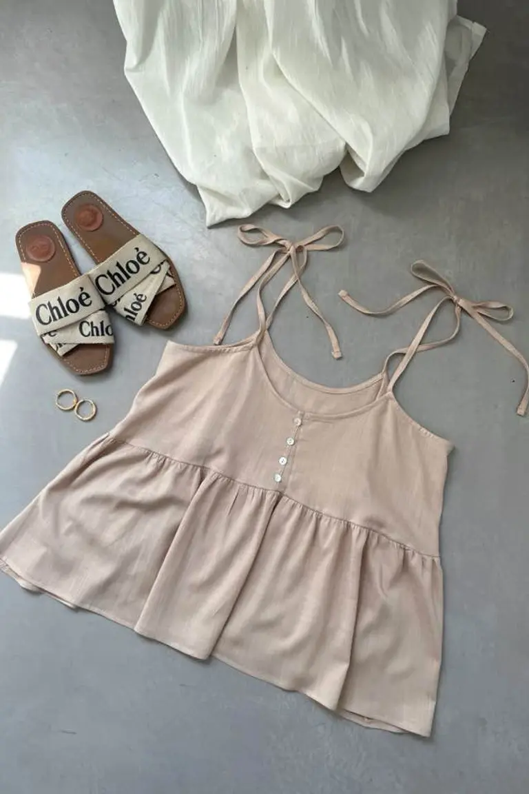 Blusa Bretel Con Vuelo de Hesed en Blusas para argentina